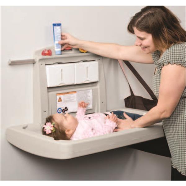 horizontal baby changing station