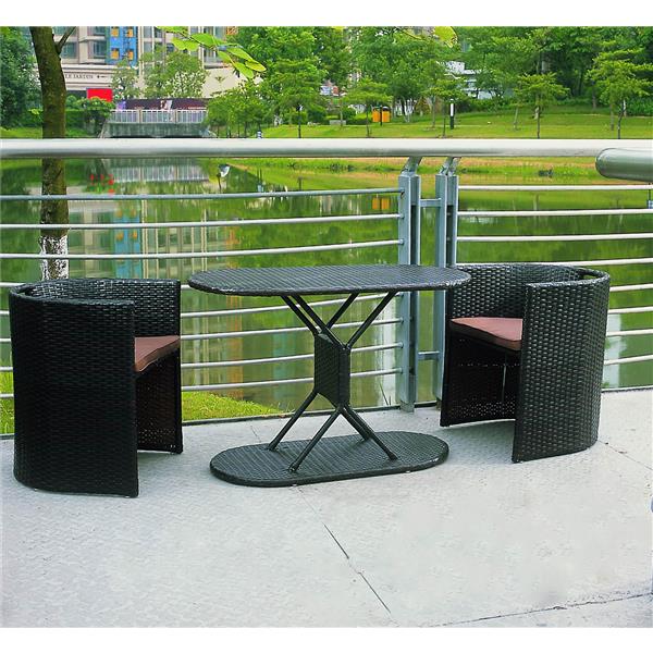 Aluminium Rattan 3 Piece Space Saving Set Ys 945 Galgorm Group Zoom In