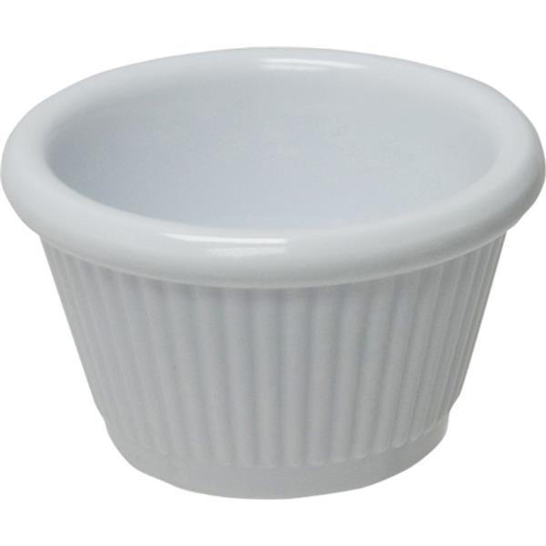 White Plastic Ramekin 1.5oz 2.5 Ribbed WHFLU15 Galgorm Group Catering Equipment Supplies
